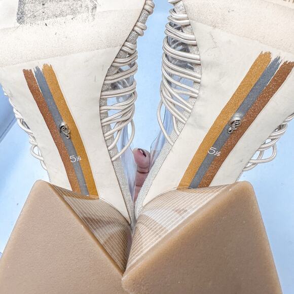 Sam Edelman Laurette Cream Block Heel Slip On Sandals, NEW, Size 5.5 MSRP $140 - Picture 9 of 9